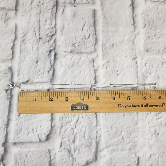 ALP Swarovski Crystal Jewelry Silver Tone Chain Necklac Faceted Crystal Pendant - Picture 7 of 8